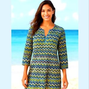 Chevron Pattern Swimsuit Cover Up